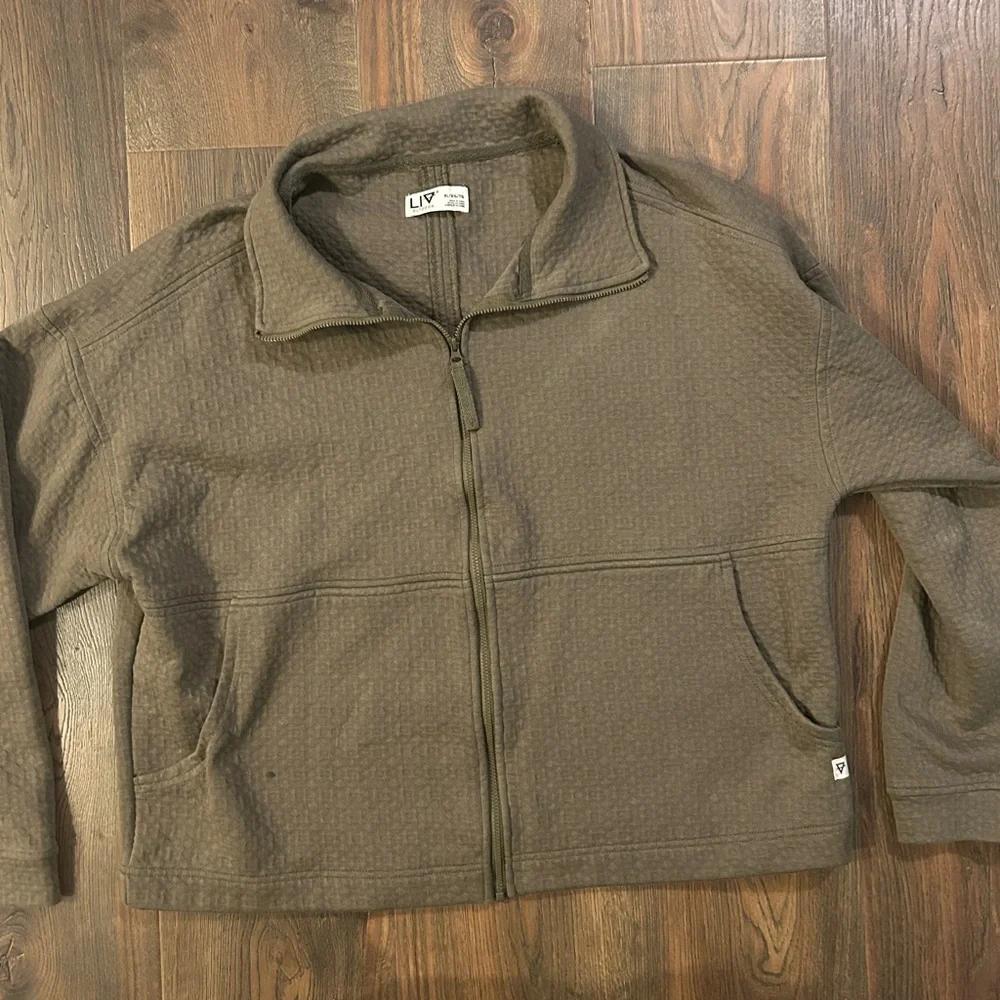 LIV Outdoors Olive Green Outdoor Full Zip Jacket - Picture 2 of 5